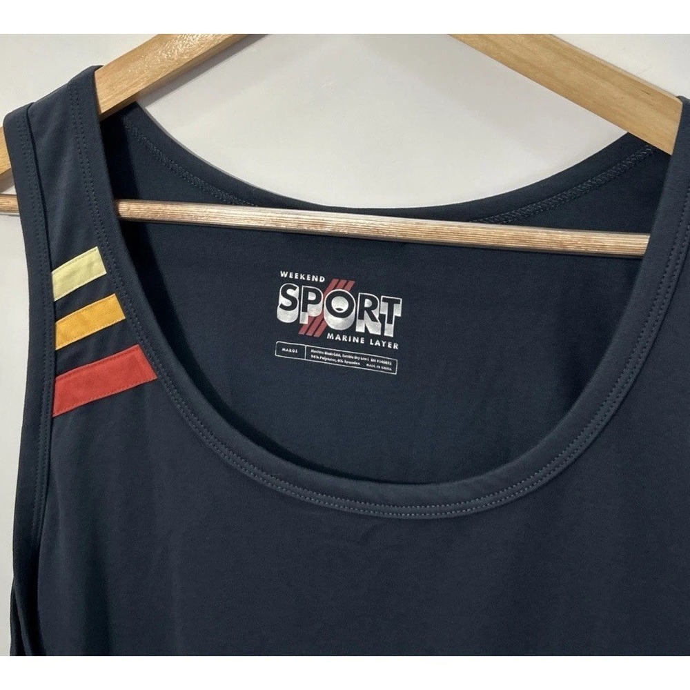 Mens Marine Layer Weekend Sport Tank Top Sleeveless T Shirt Soft Sz Marge Med